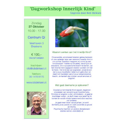 Dagworkshop Innerlijk Kind Dagworkshop Innerlijk Kind